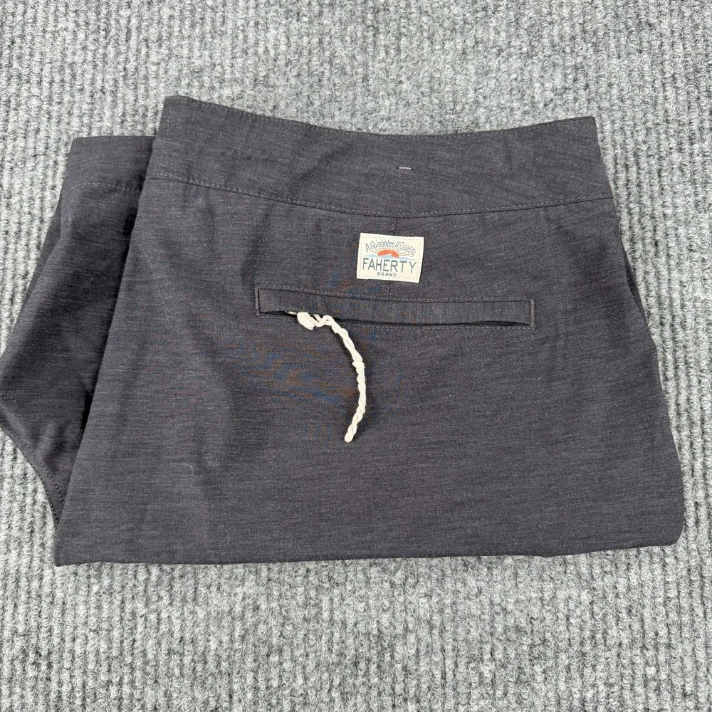 New‎ Faherty Mens All-Day 2.0 Shorts 38 Gray Classic Lightweight UPF Casual Golf